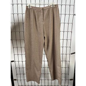 Requirements Petite Vintage Elastic Waist Slacks  12P Brown  Tweed Polyester Ble